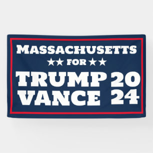 Massachusetts voor Trump Vance 2024 Banner