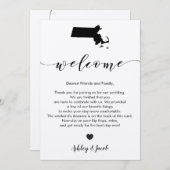 Massachusetts Weddenschap Welkomstbrief & reisrout Programma (Voorkant / Achterkant)