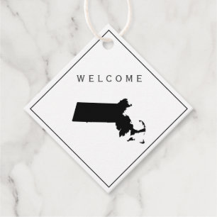 Massachusetts welkomsttas cadeau Label, bruiloft Bedankjes Labels