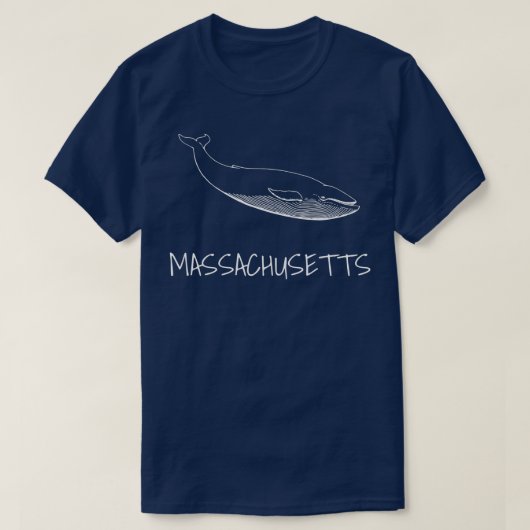 MASSACHUSETTS Whale Watching Whale-offertes T-shirt (Design voorkant)