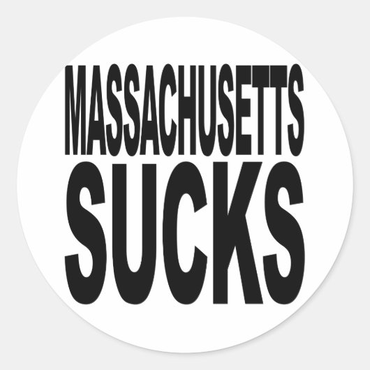 Massachusetts zuigt ronde sticker (Voorkant)