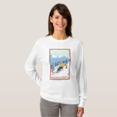 MassachusettsDownhill Skier Scene T-shirt (Voorkant volledig)
