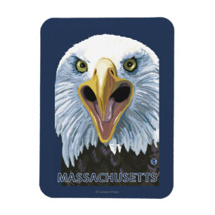 MassachusettsEagle Up Close Magneet