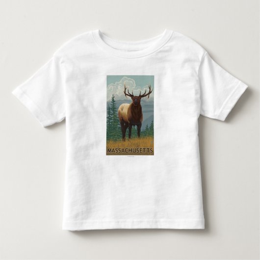 MassachusettsElk Scene Kinder Shirts (Voorkant)