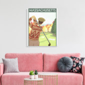MassachusettsGolfing Scene Canvas Afdruk (Insitu (Woonkamer))