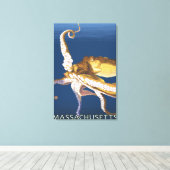 MassachusettsOctopus Scene Canvas Afdruk (Insitu (Houten vloer))