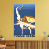 MassachusettsOctopus Scene Canvas Afdruk (Insitu (Woonkamer))