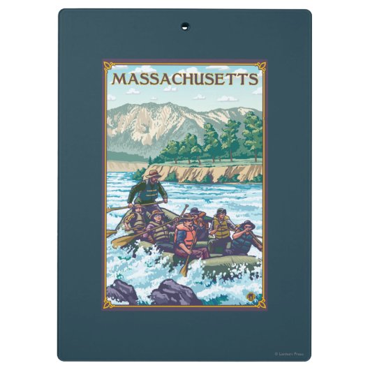 MassachusettsRiver Rafting Scene Klembord (Achterkant)