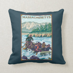 MassachusettsRiver Rafting Scene Kussen