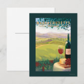 MassachusettsWine Country Scene Briefkaart (Voorkant / Achterkant)