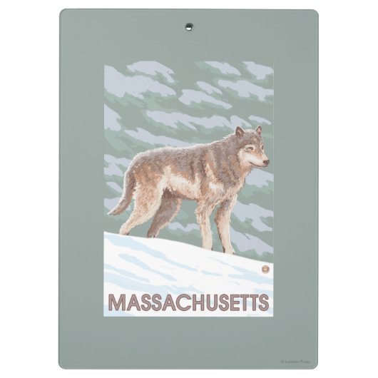 MassachusettsWolf Scene Klembord (Achterkant)