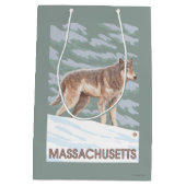 MassachusettsWolf Scene Medium Cadeauzakje (Achterkant)