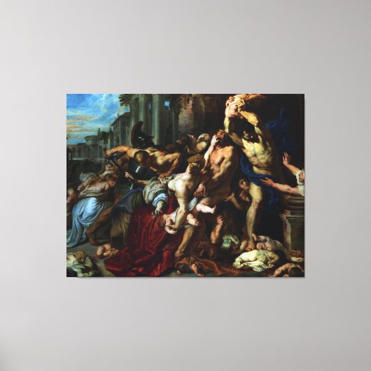 Massacre of the Innocents by Peter Paul Rubens Canvas Afdruk (Voorkant)