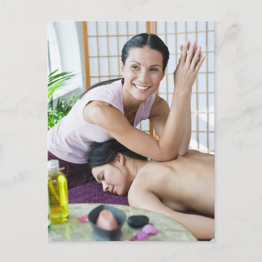 Massage 2 spa briefkaart (Voorkant)