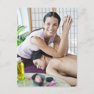 Massage 2 spa briefkaart