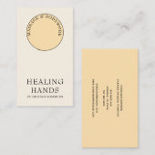 Massage au henné Arts de guérison Carte de visite  (Devant / Derrière)
