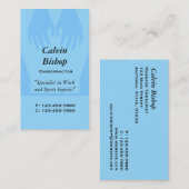 Massage/ Carte de visite chiropraticien/ Bleu (Devant / Derrière)