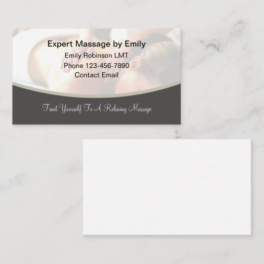 Massage Carte de visite moderne (Devant / Derrière)