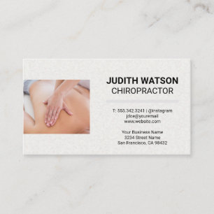 Massage Chiropractor Sessie Visitekaartje