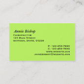 Massage/Chiropractor Visitekaartje/Groen Visitekaartje (Achterkant)