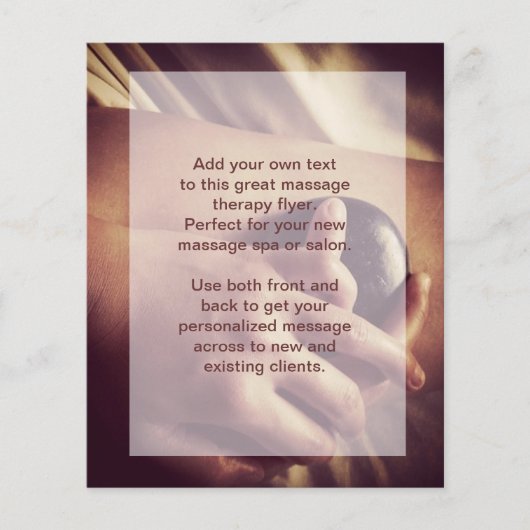 Massage foto van Hot Stone Flyer (Voorkant)