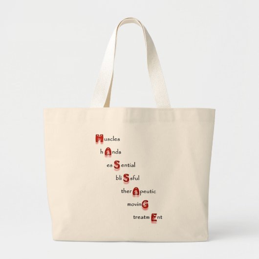 MASSAGE+giften Grote Tote Bag (Voorkant)