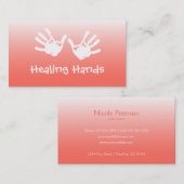 Massage Healing Hands - Reiki Visitekaartje (Voorkant / Achterkant)