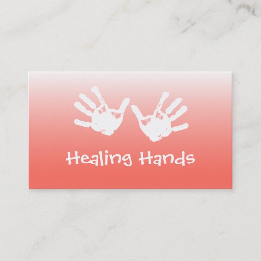 Massage Healing Hands - Reiki Visitekaartje (Voorkant)