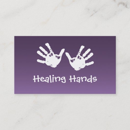 Massage Healing Hands - Reiki Visitekaartje (Voorkant)