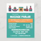 Massage-icoon, Massage Therapie, Massage Salon Flyer (Voorkant)