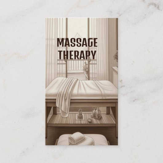 Massage kamer massage therapeut visitekaartje (Voorkant)