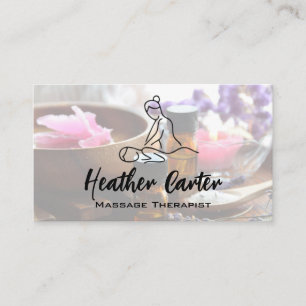 Massage Lijn Teken Logo Visitekaartje