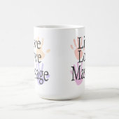 Massage Live Love Mug Cadeau (Centre)
