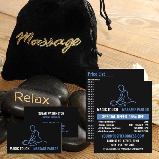 Massage Logo, Massage Therapie, Massage Salon Flyer