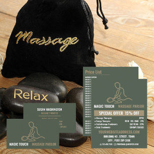 Massage Logo, massage therapist Visitekaartje