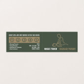 Massage Logo, massagetherapeut, Parlor Loyalty Visitekaartjes (Buitenkant ongevouwen)