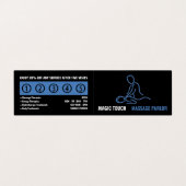 Massage Logo, massagetherapeut, Parlor Loyalty Visitekaartjes (Buitenkant ongevouwen)