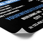 Massage Logo, Massagetherapie, Massagesalon Poster (Hoek)