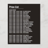 Massage met warme steen, massageparlor flyer (Achterkant)