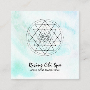 *~* Massage pasta Yoga Sacred Geometry Reiki Vierkante Visitekaartje