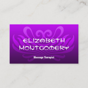 Massage pourpre - carte de visite de rendez-vous