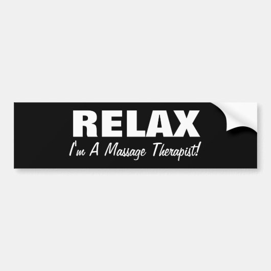 Massage relaax (aanpasbaar) bumpersticker (Voorkant)