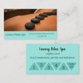 Massage, schoonheid, spa salon korting punch klantenkaartje (Voorkant / Achterkant)