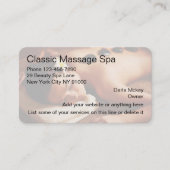 Massage Spa de beauté Cartes de visite (Devant)