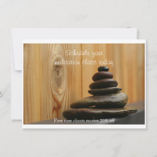 Massage stenen en hout kaart