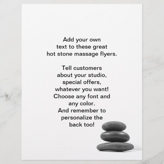 Massage Stones Foto Flyer (Voorkant)