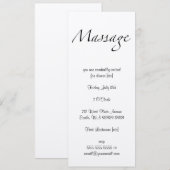 Massage Tekst Kaart (Voorkant / Achterkant)