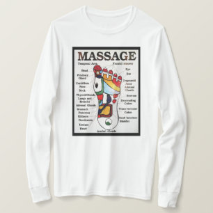 Massage Thai Foot ~ Reflexology-kaart T-shirt