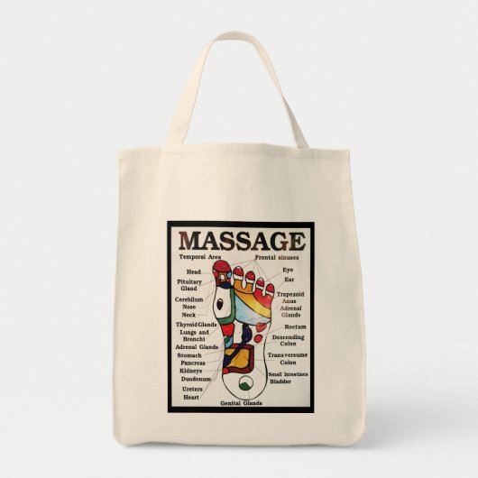 Massage Thai Foot ~ Reflexology-kaart Tote Bag (Voorkant)