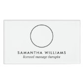 Massage Therapeut Aangepaste Foto Naambadge (Voorkant)